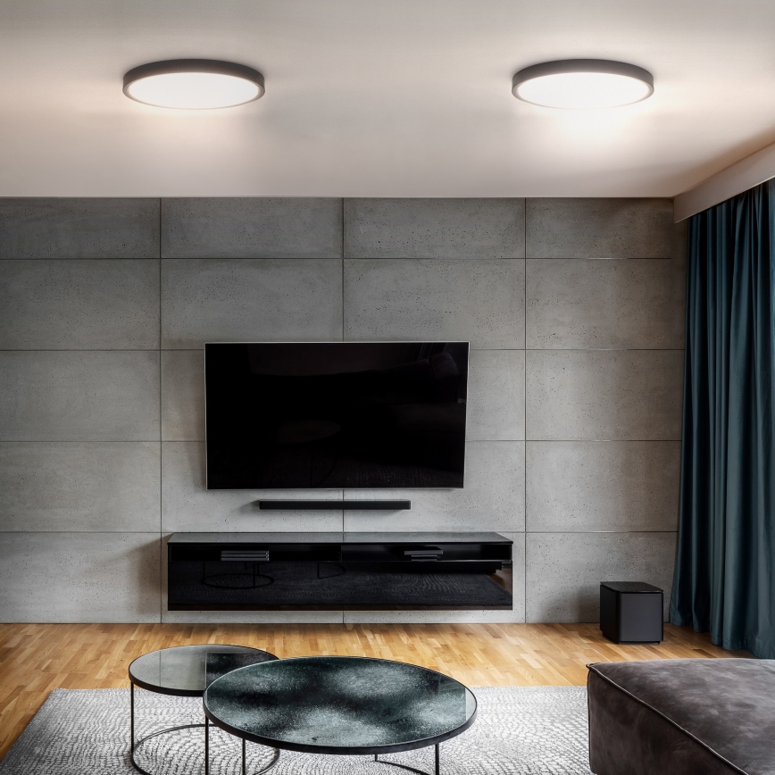 LED Регулируемо таванно осветително тяло ESTELA LED/36W/230V Ø30 см черно + дистанционно управление