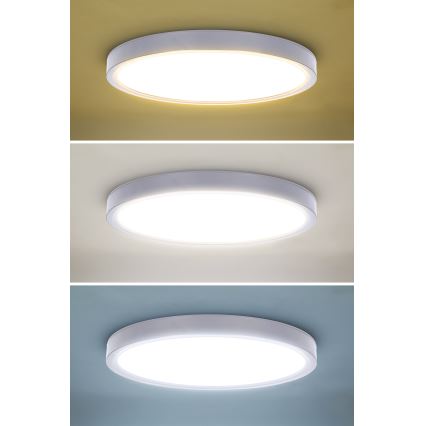 LED Димируем плафон ESTELA LED/36W/230V Ø 30 см бял + дистанционно управление