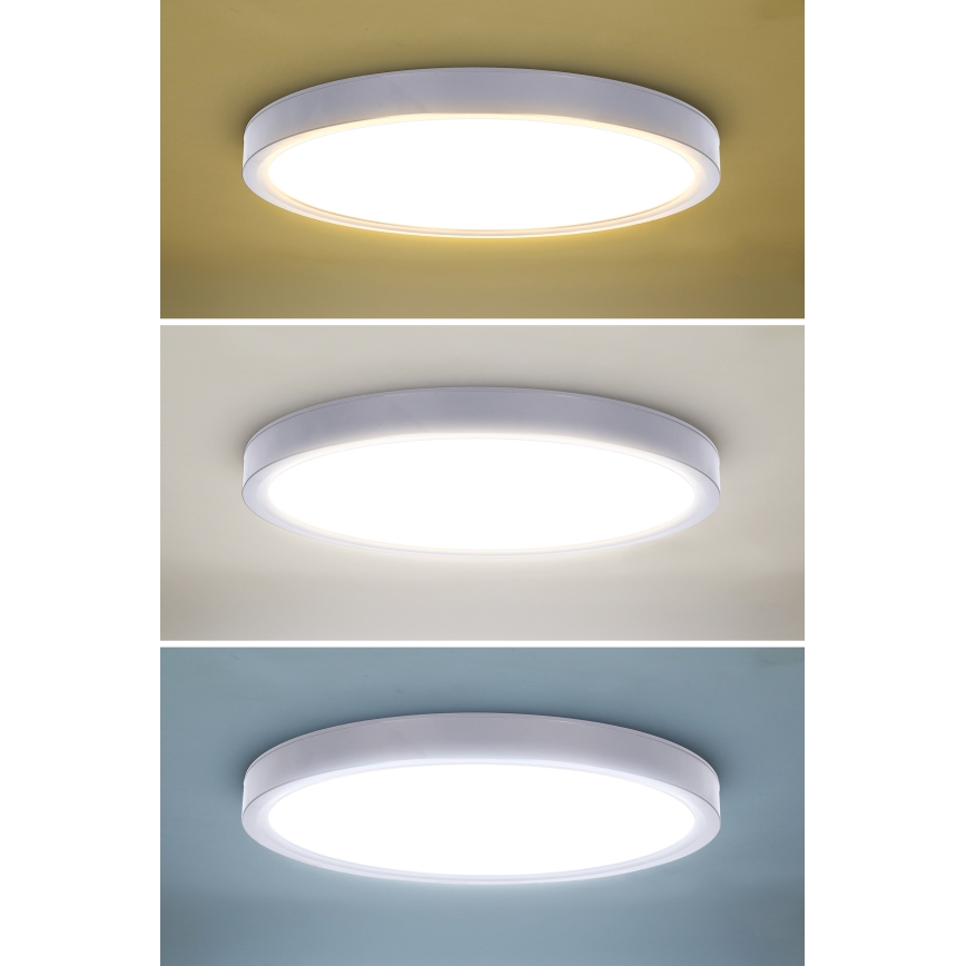 LED Димируем плафон ESTELA LED/36W/230V Ø 30 см бял + дистанционно управление