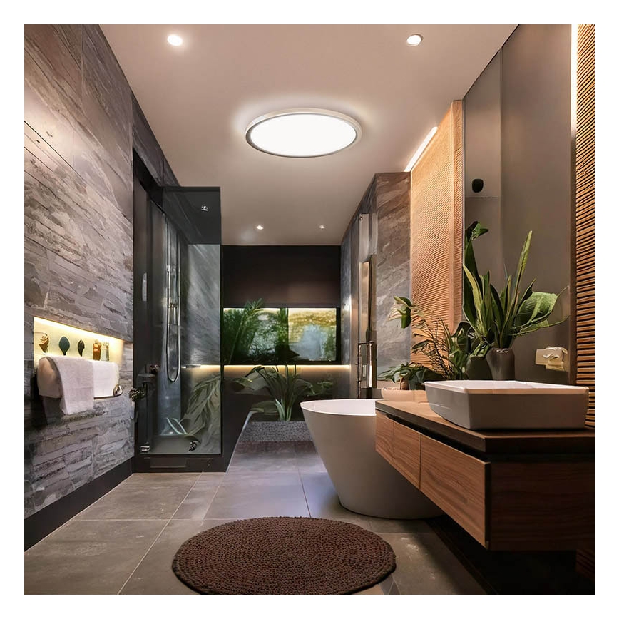 LED плафон за баня ACATE LED/24W/230V 3000/4000/6000K Ø 29,3 см IP54