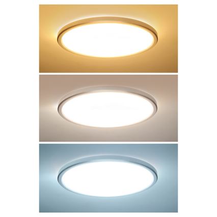 LED плафон за баня ACATE LED/24W/230V 3000/4000/6000K Ø 29,3 см IP54
