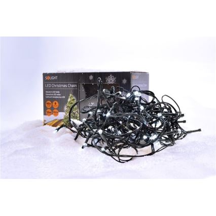 LED Екстериорни Коледни лампички 100xLED/8 функции IP44 13 м студено бял