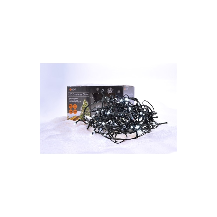 LED външен светлинен низ 100 LED / 8 функции, IP44, 13 m, студено бяло