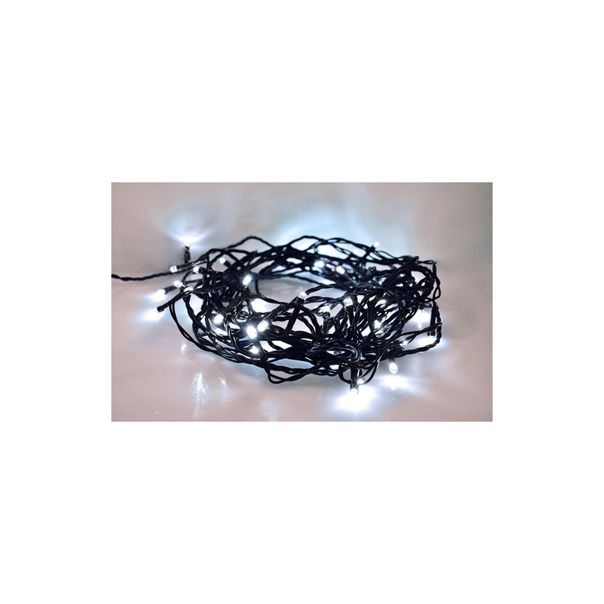LED Външен коледен гирлянд 100xLED/8 функции IP44 13m студено бяло