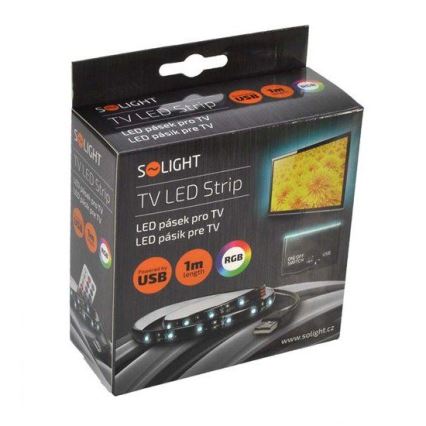 К-кт 2 бр. LED RGB лента за TV с дистанционно IP65 LED/USB 50см