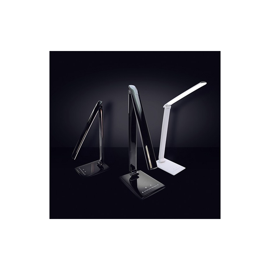 LED Димируема настолна лампа USB конектор LED/12W/230V черна