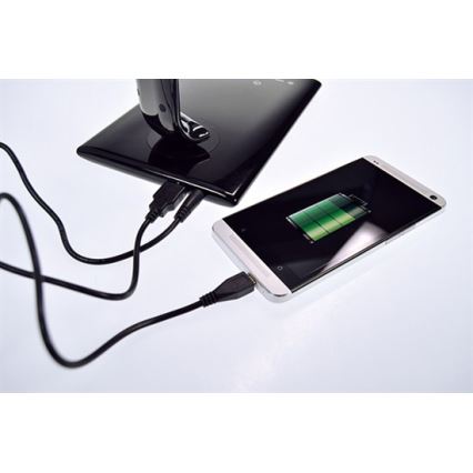 LED Димируема настолна лампа с USB конектор LED/12W/230V бяла