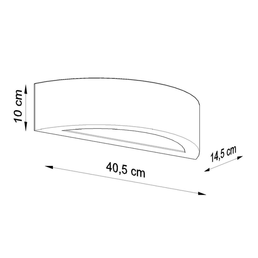 Аплик ATENA 1xE27/60W/230V 40,5 см бял