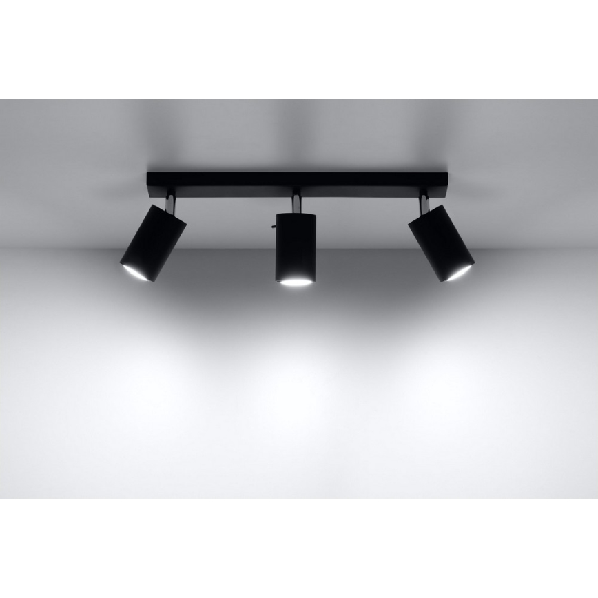 Спот RING 3 3xGU10/10W/230V черен