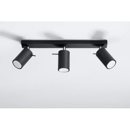 Спот RING 3 3xGU10/10W/230V черен