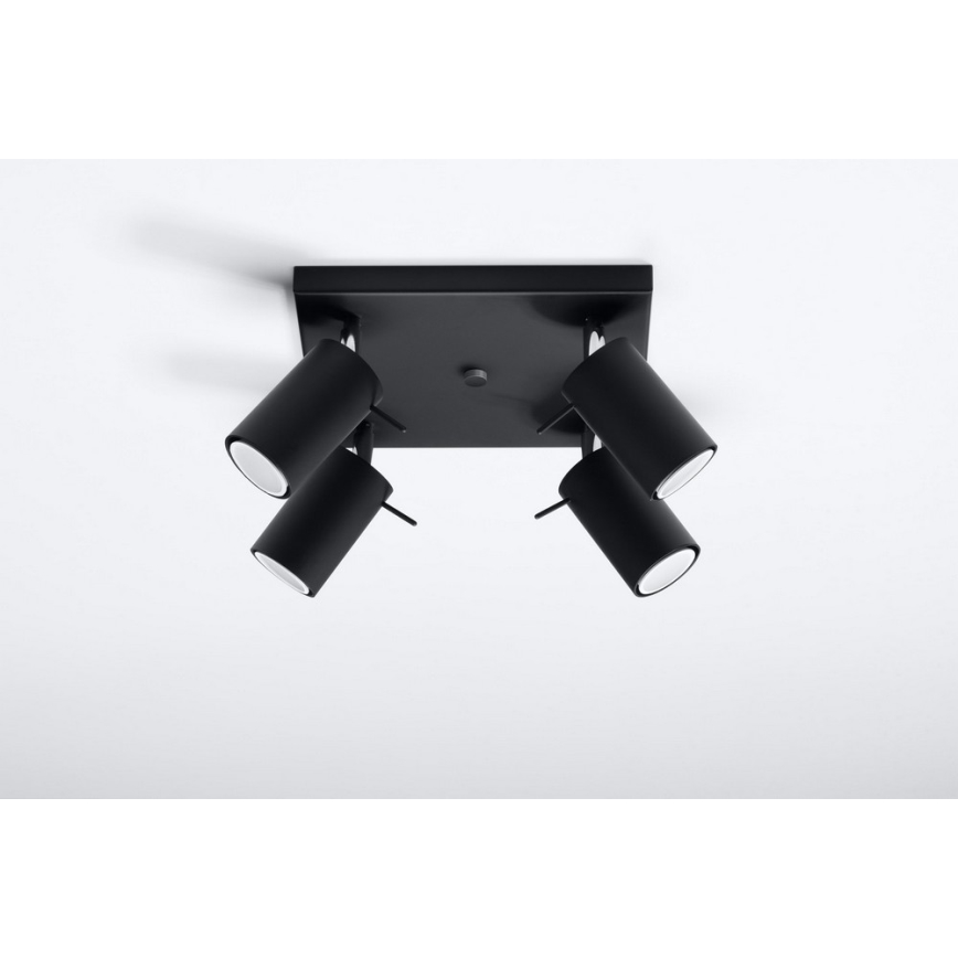 Спот RING 4 4xGU10/10W/230V черен