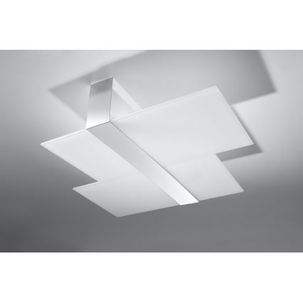 Плафон MASSIMO 2xE27/60W/230V бял/лъскав хром