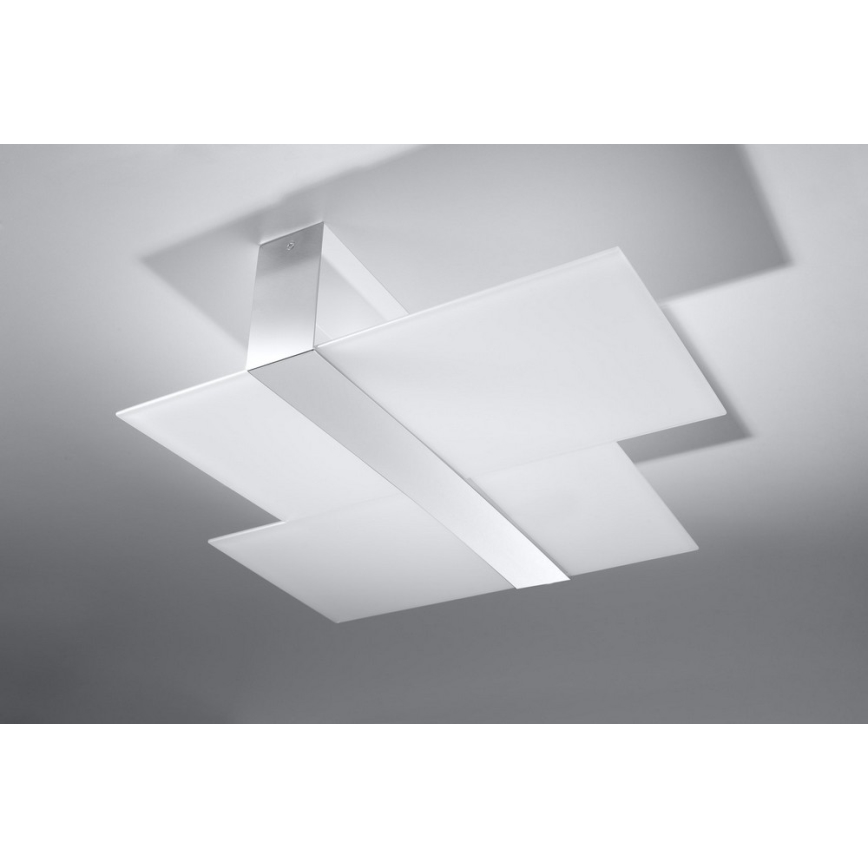 Плафон MASSIMO 2xE27/60W/230V бял/лъскав хром