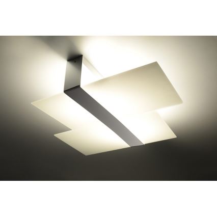 Плафон MASSIMO 2xE27/60W/230V бял/лъскав хром