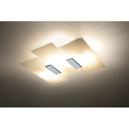 Плафон FABIANO 3xE27/60W/230V бял/лъскав хром