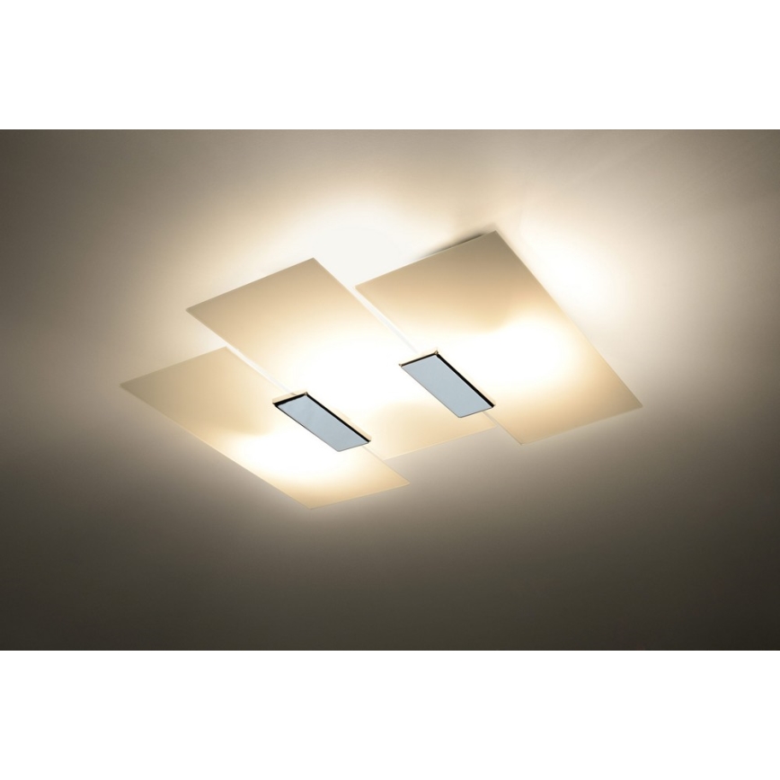 Плафон FABIANO 3xE27/60W/230V бял/лъскав хром
