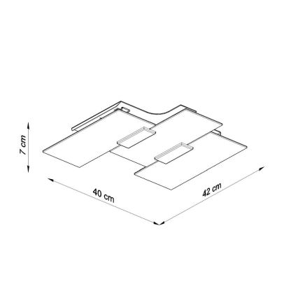 Плафон FABIANO 3xE27/60W/230V бял/лъскав хром