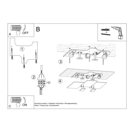 Плафон FABIANO 3xE27/60W/230V бял/лъскав хром