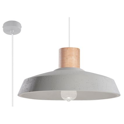 Пендел AFRA 1xE27/60W/230V сив/бук