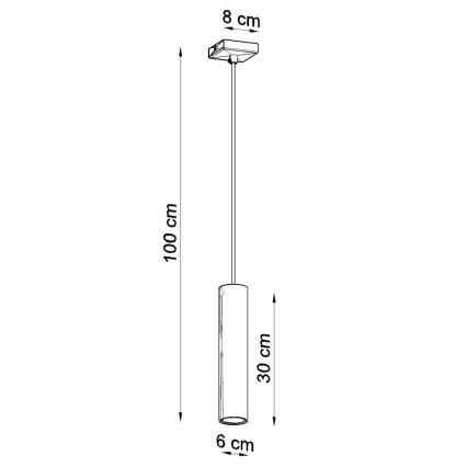 Пендел LAGOS 1 1xGU10/10W/230V бял