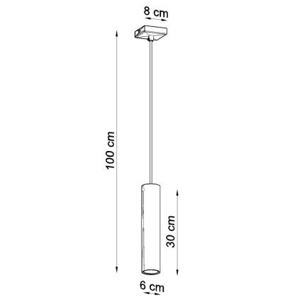 Полилей на верижка LAGOS 1 1xGU10/40W/230V бяла