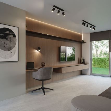 Спот RING 4L 4xGU10/10W/230V черен