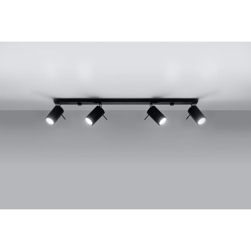 Спот RING 4L 4xGU10/10W/230V черен
