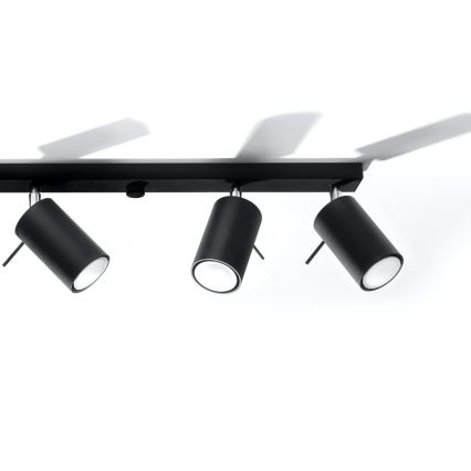 Спот RING 6L 6xGU10/10W/230V черен