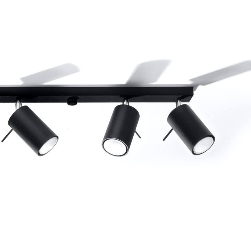 Спот RING 6L 6xGU10/10W/230V черен