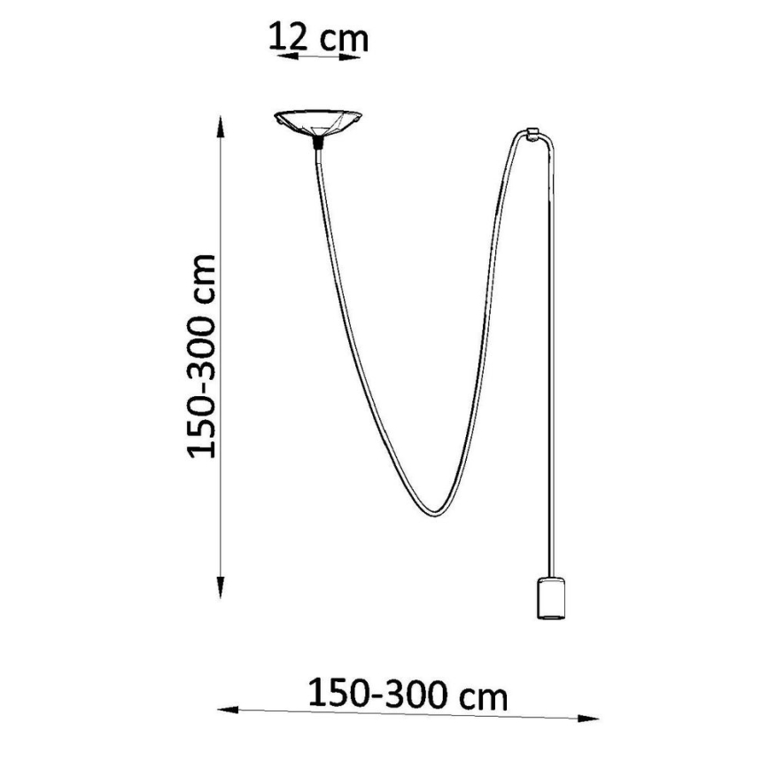 Пендел EDISON 1 1xE27/60W/230V паяк черен