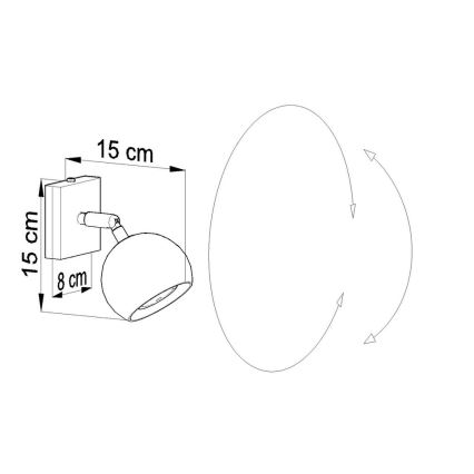 Спот аплик OCULARE 1xGU10/10W/230V