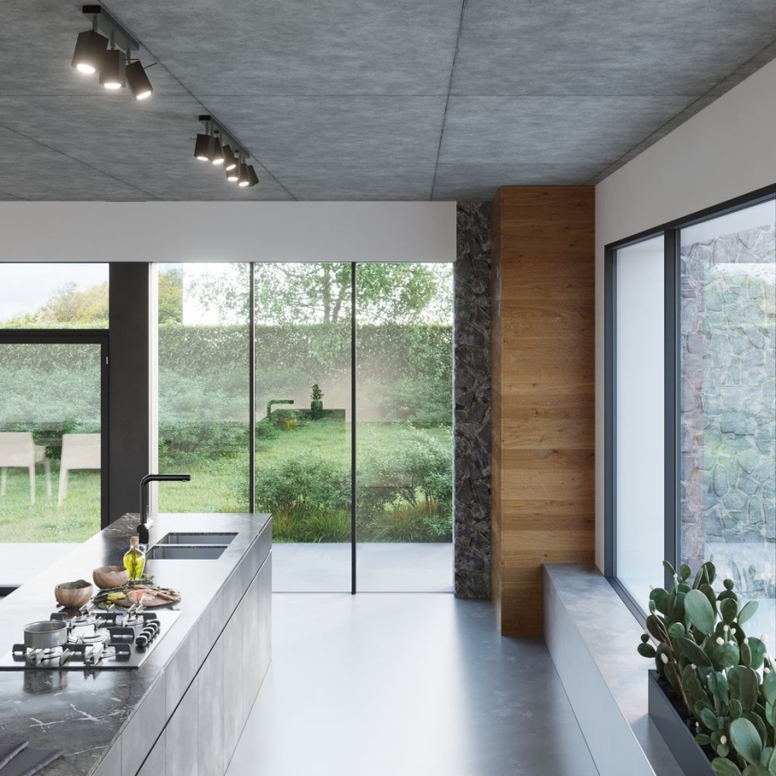 Спот MERIDA 6xGU10/40W/230V черен