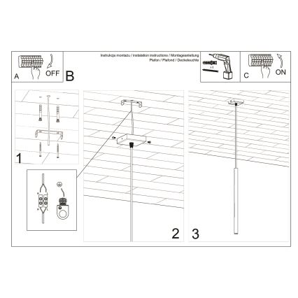 Пендел PASTELO 1xG9/8W/230V бял