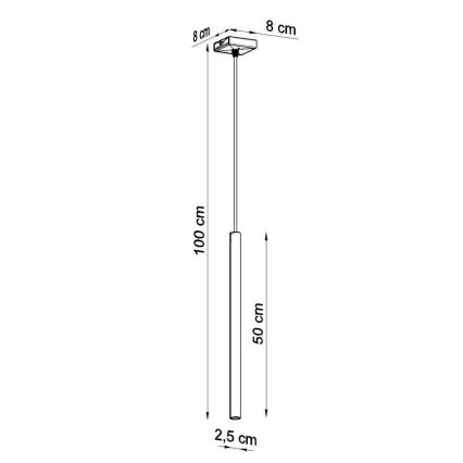 Пендел PASTELO 1xG9/8W/230V черен