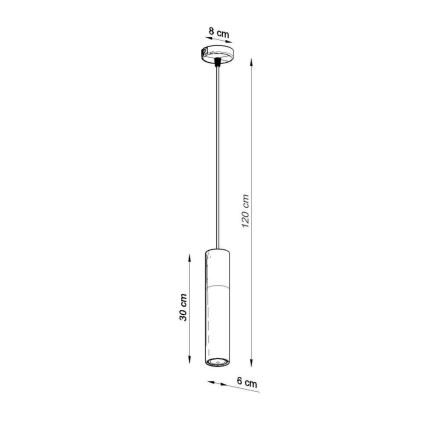 Пендел LINO 1xGU10/40W/230V бук