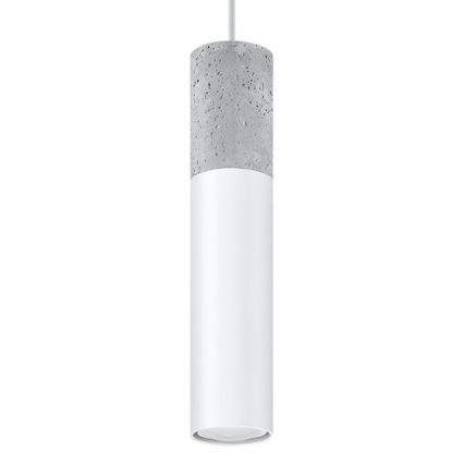 Пендел BORGIO 1xGU10/40W/230V бетон/метал бял