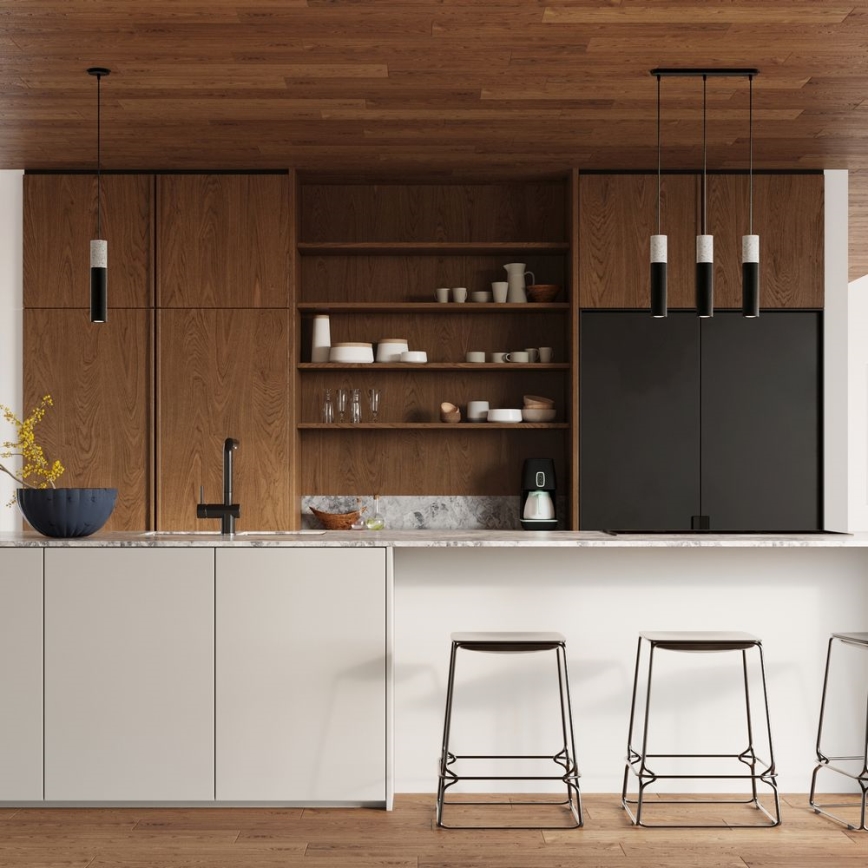 Пендел BORGIO 1xGU10/40W/230V метон/метал черен