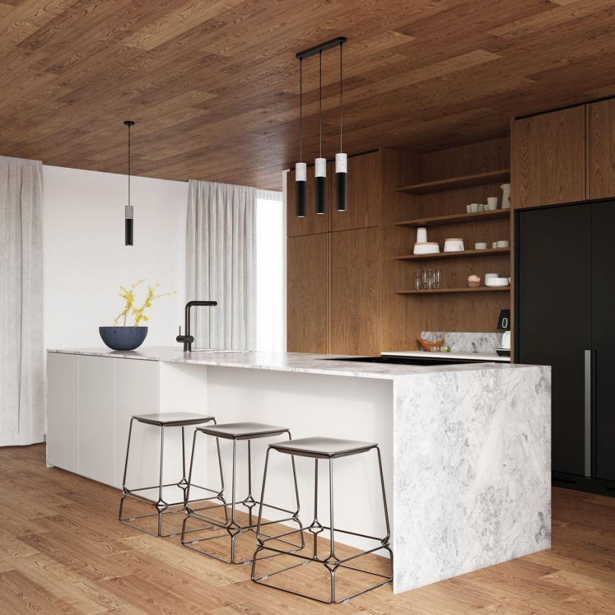 Пендел BORGIO 2xGU10/40W/230V бетон/метал черен