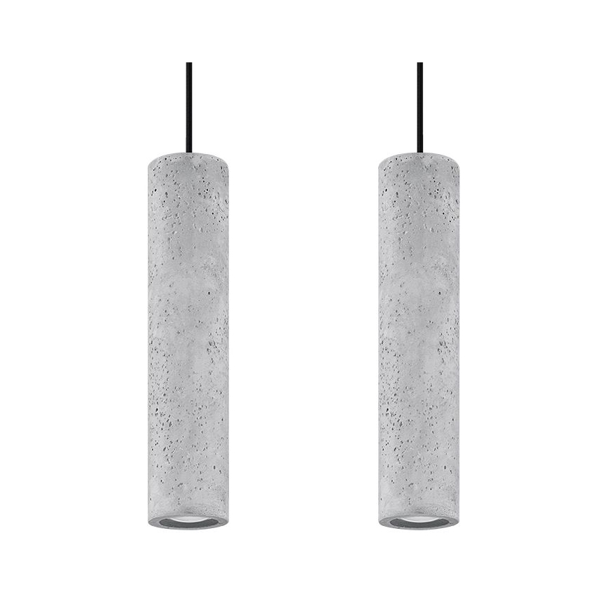 Пендел LUVO 2xGU10/40W/230V бетон/черен