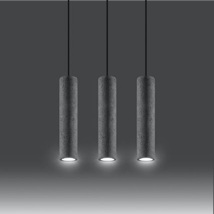 Пендел LUVO 3xGU10/40W/230V бетон/черен