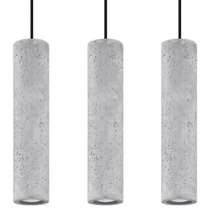 Пендел LUVO 3xGU10/40W/230V бетон/черен