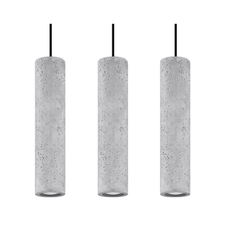 Пендел LUVO 3xGU10/40W/230V бетон/черен