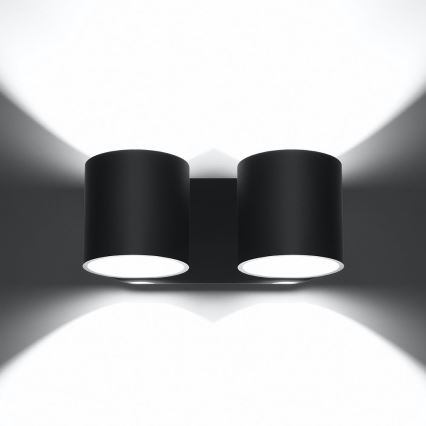 Стенен спот ORBIS 2xG9/40W/230V черен