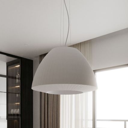 Висящ полилей BELLA 3xE27/60W/230V ⌀ 60см бял