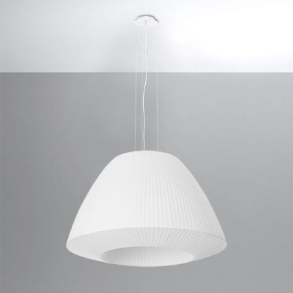 Висящ полилей BELLA 3xE27/60W/230V ⌀ 60см бял