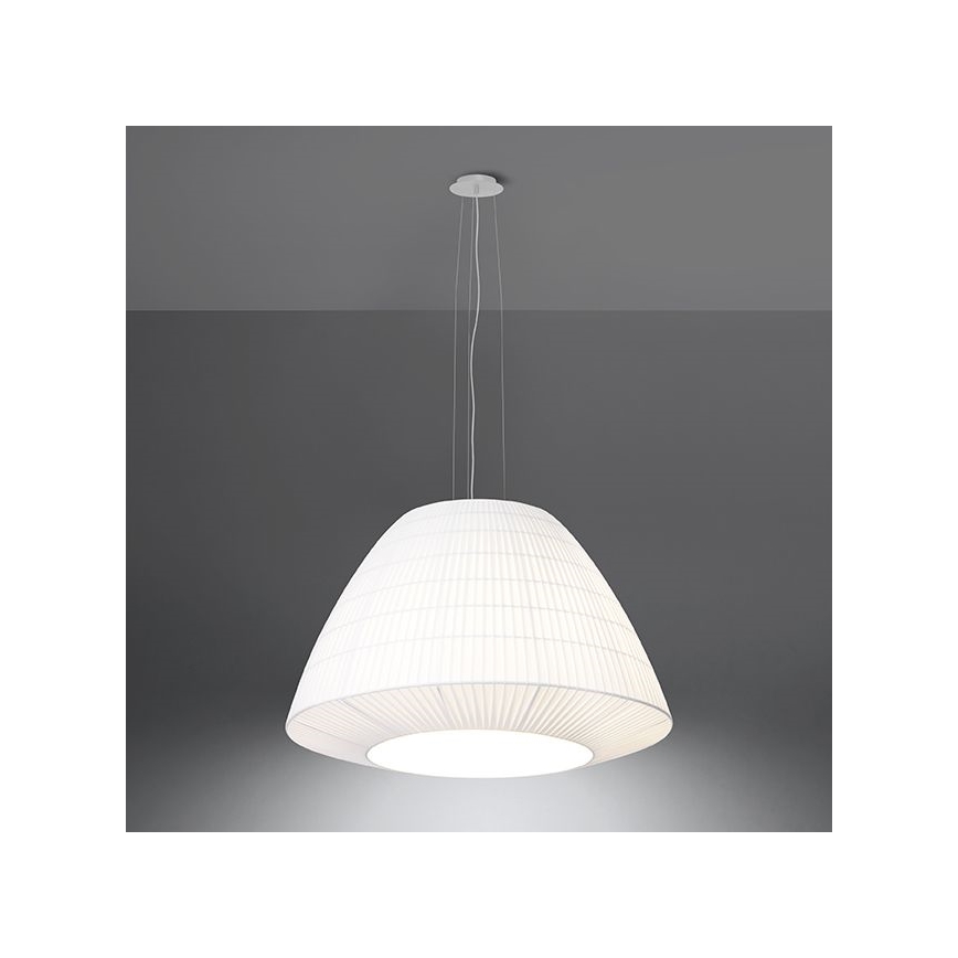 Висящ полилей BELLA 3xE27/60W/230V ⌀ 60см бял