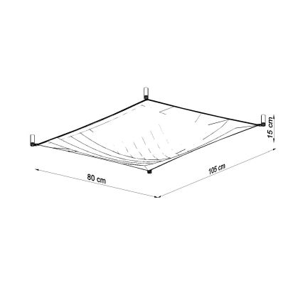 LED таванно осветително тяло LUNA 2xG13/8,5W/230V 80x105 cm бяло