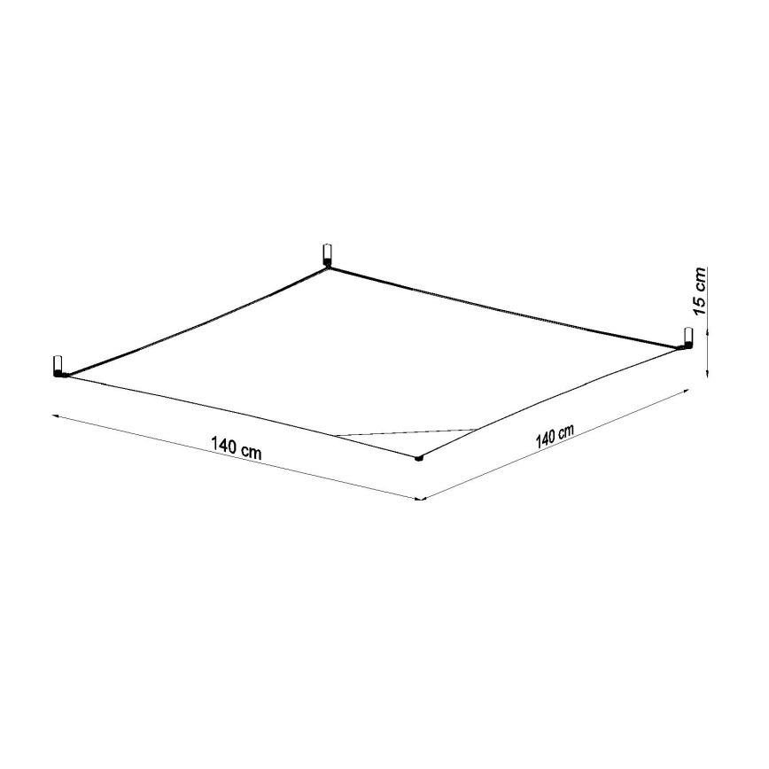 LED таванно осветително тяло LUNA 6xG13/8,5W/230V 140x140 см бяло