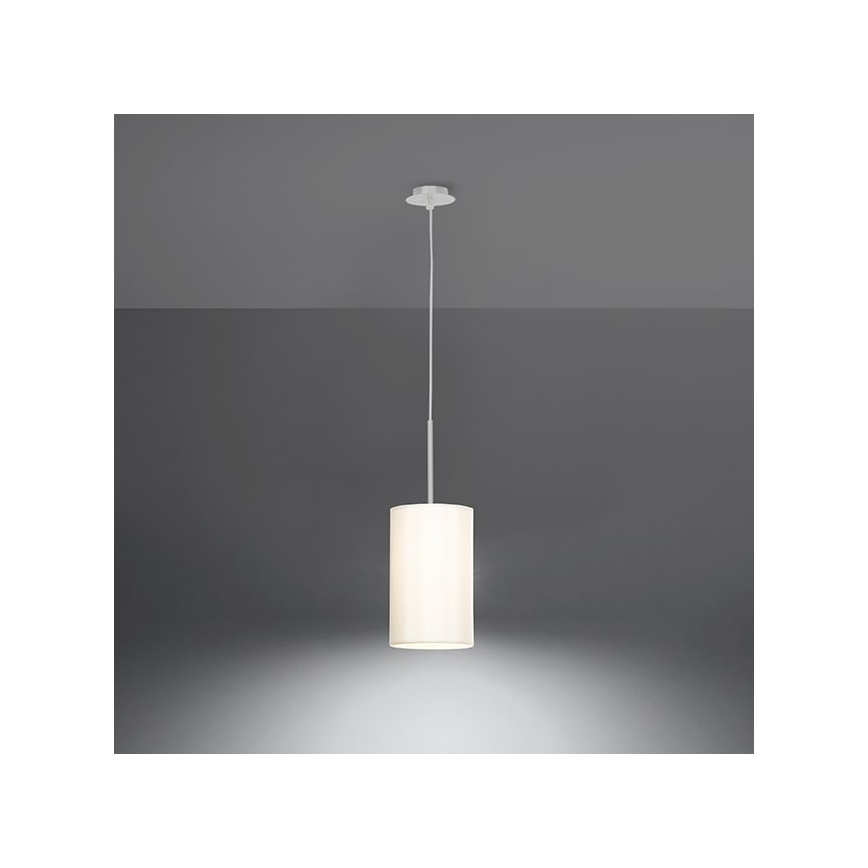 Висящ полилей OTTO 1xE27/60W/230V ⌀ 15см бял