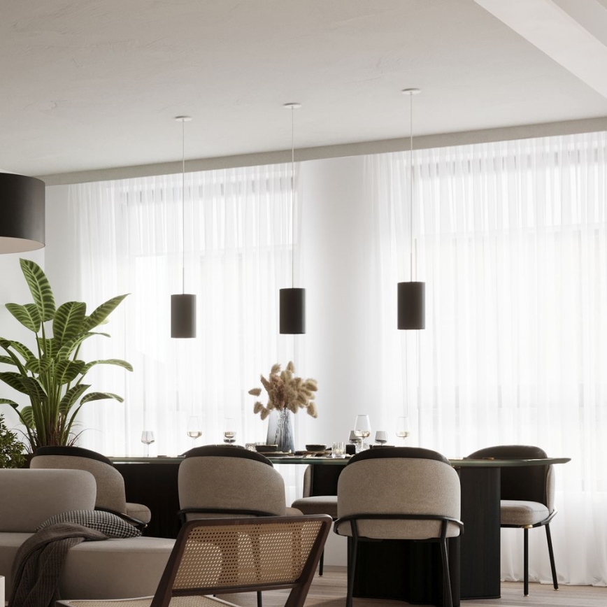 Висящ полилей OTTO 1xE27/60W/230V ⌀ 15см черен